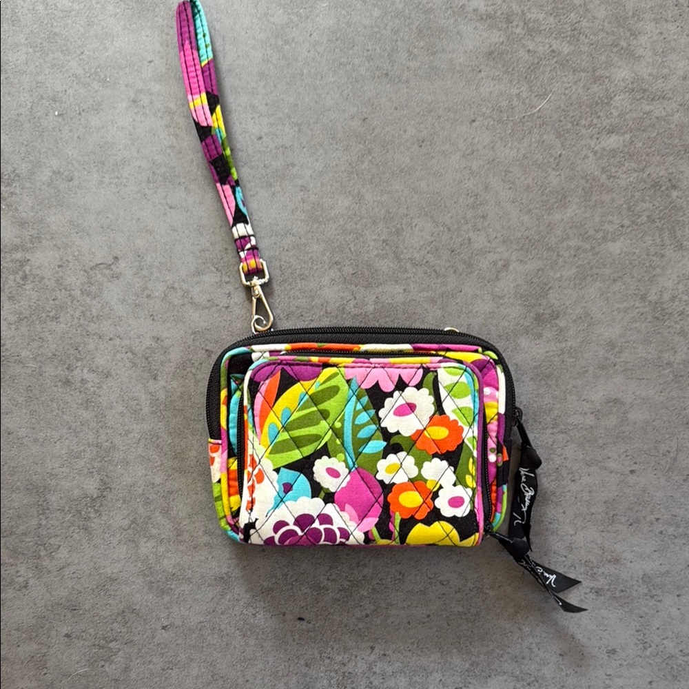 Vera Bradley Vibrant Floral Wristlet
